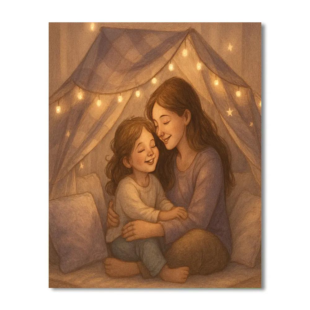 Cuddled Up With A Blanket Fort Paint by numbers kits