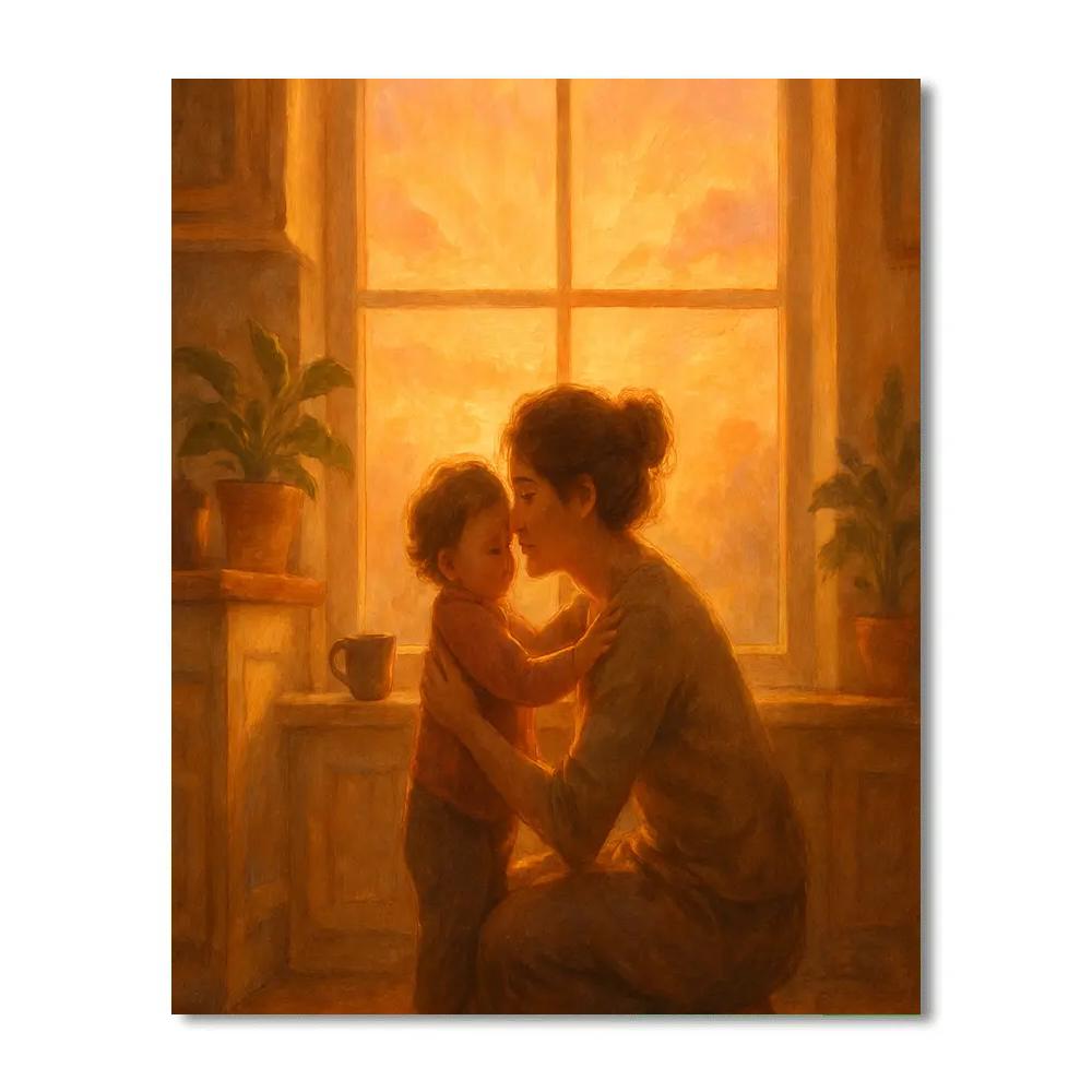 Sunrise Morning Hug Number painting