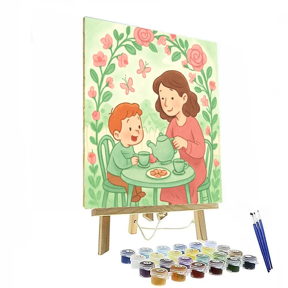 Garden Tea Time Painting by numbers kit