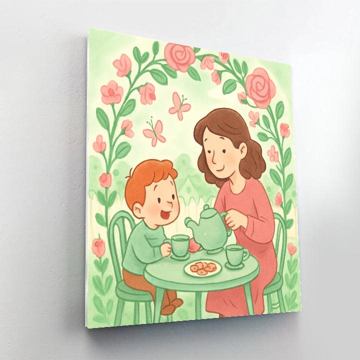 Garden Tea Time Painting by numbers kit