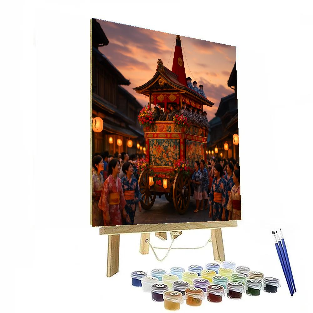 Gion Matsuri Street Parade paint by numbers