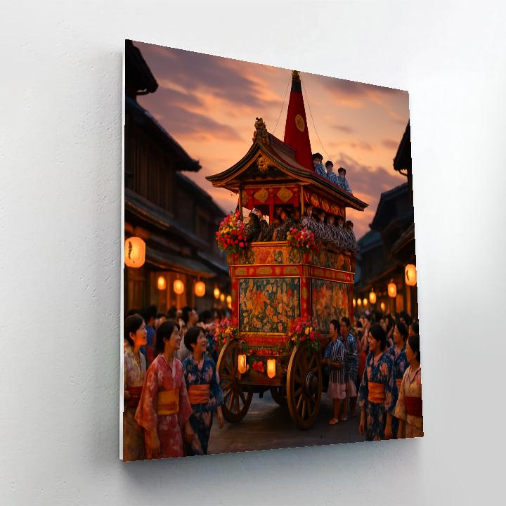 Gion Matsuri Street Parade paint by numbers