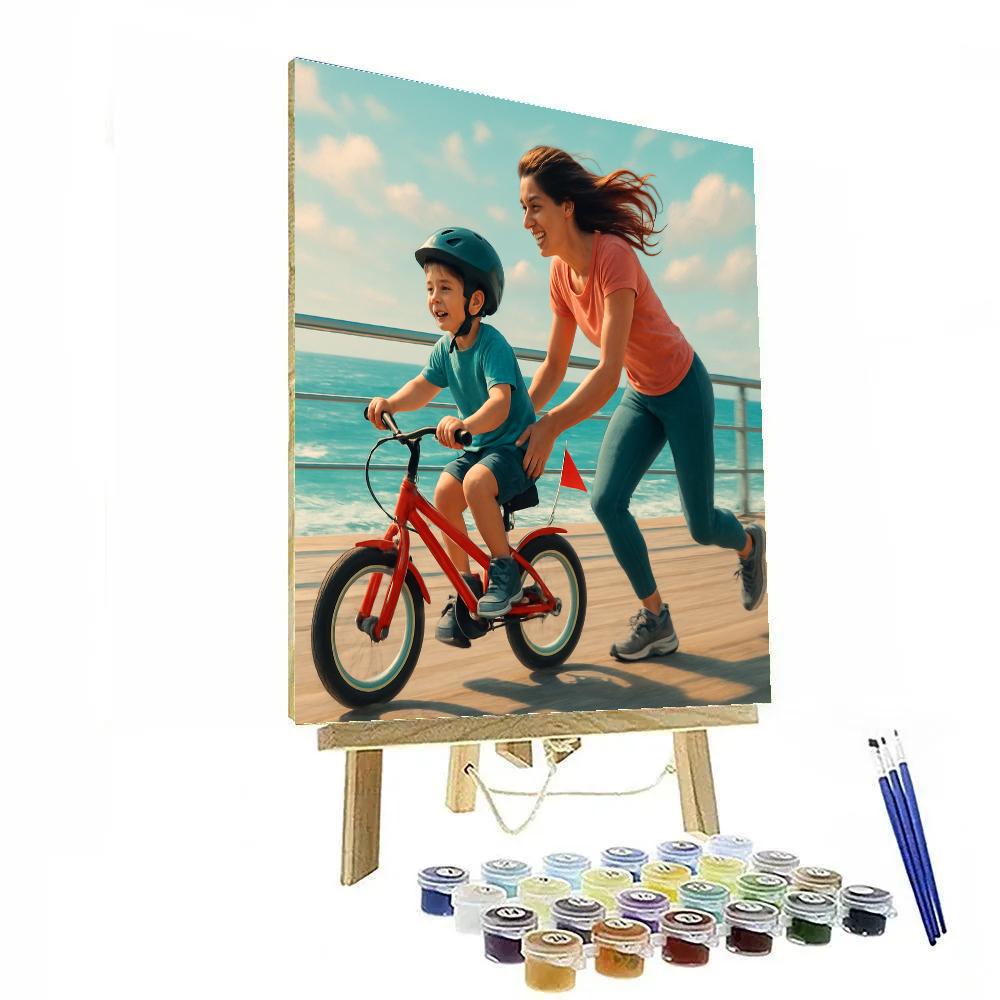 Teaching Bicycle Ride paint by numbers
