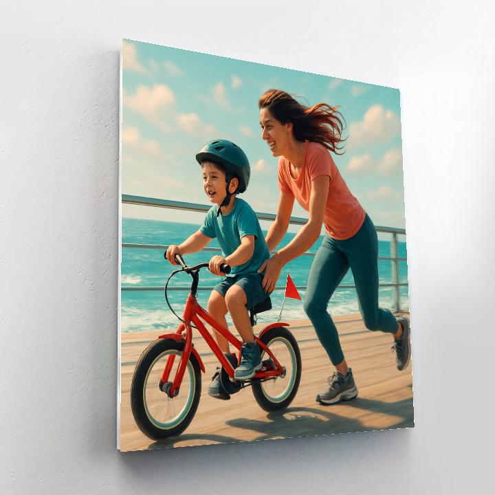 Teaching Bicycle Ride paint by numbers