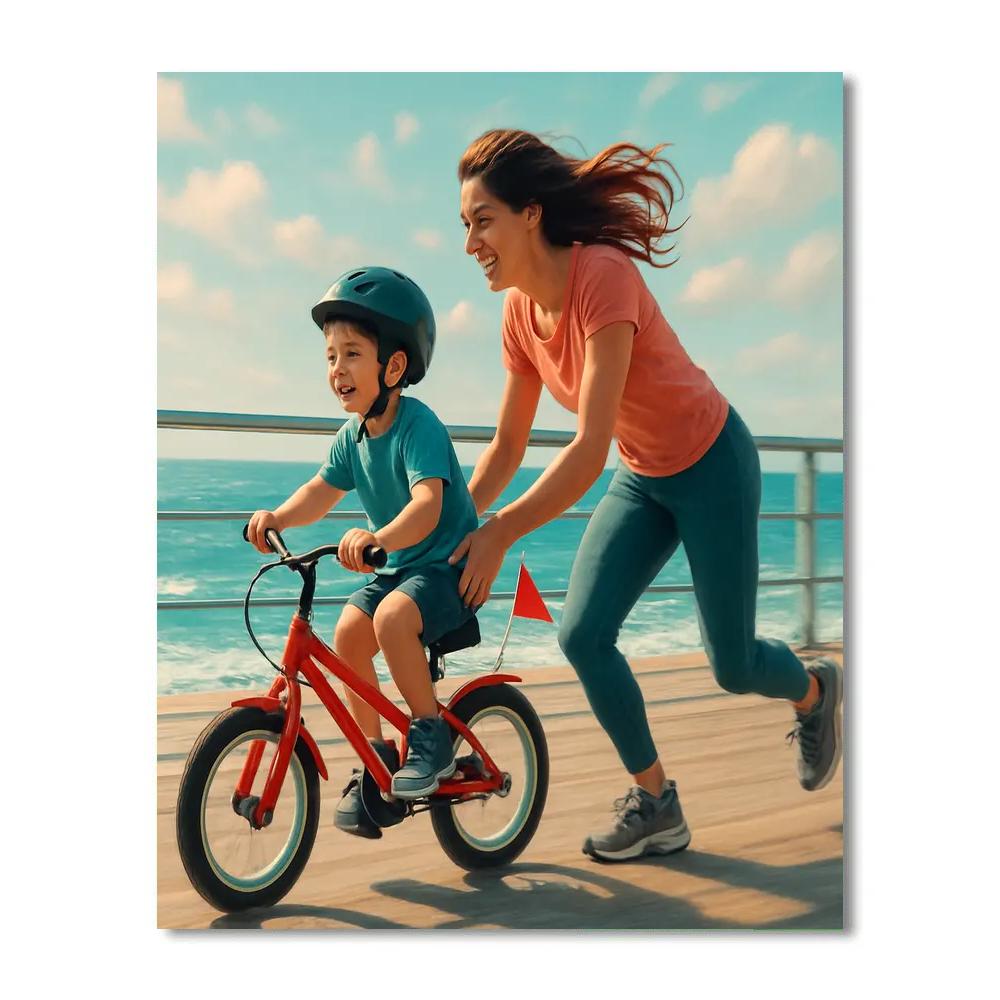 Teaching Bicycle Ride paint by numbers