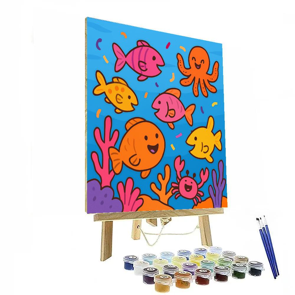 Underwater Coral Festival DIY paint by numbers