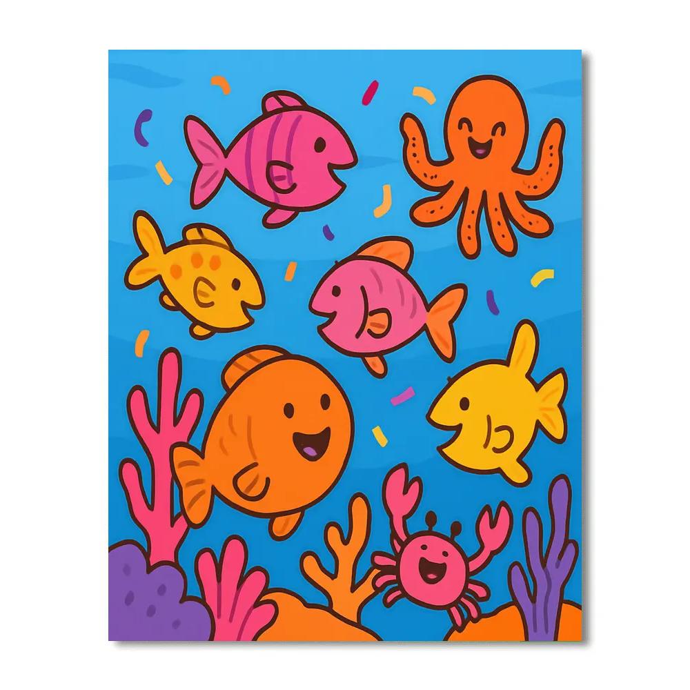 Underwater Coral Festival DIY paint by numbers
