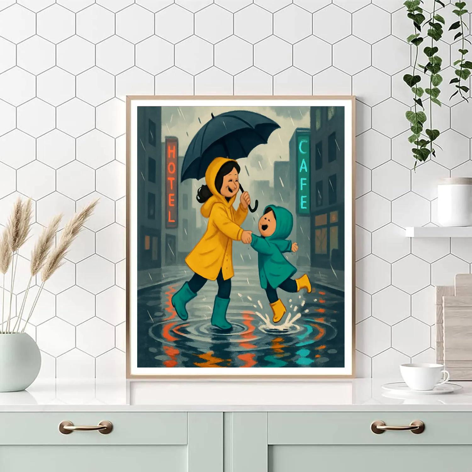 Rainy Day Dance Painting by numbers kit