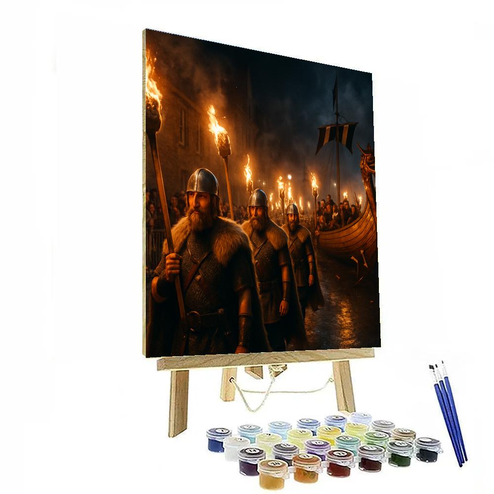 Up Helly Aa Torchlit Procession Lerwick Numbered painting kits