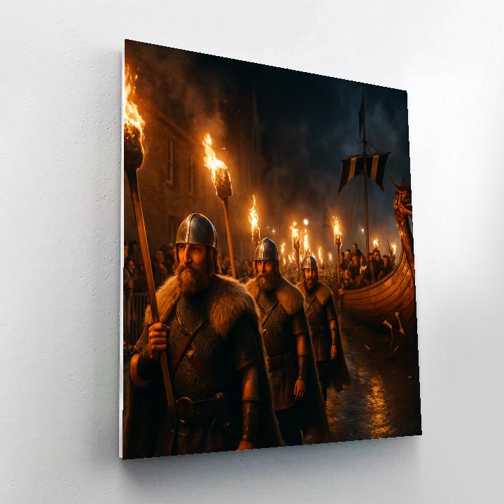 Up Helly Aa Torchlit Procession Lerwick Numbered painting kits
