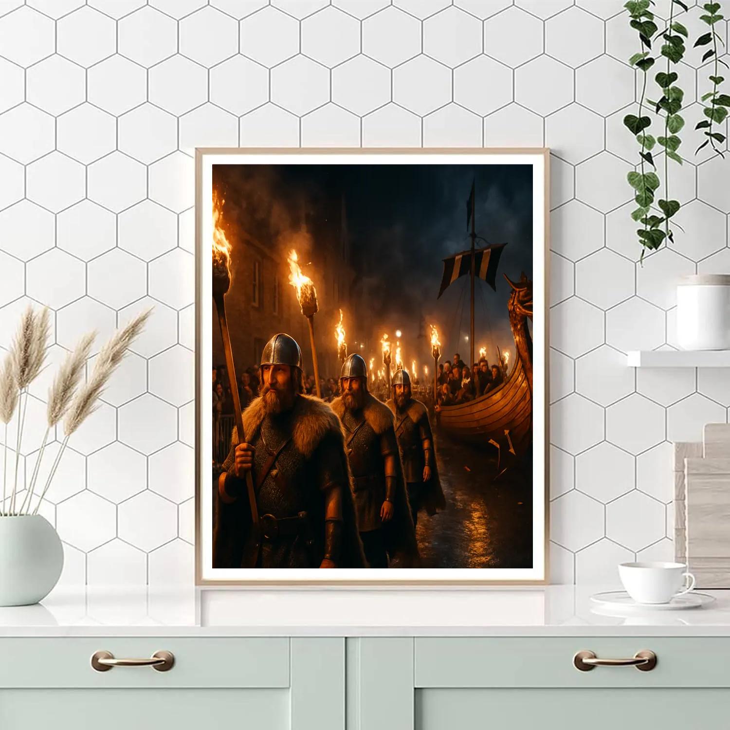 Up Helly Aa Torchlit Procession Lerwick Numbered painting kits