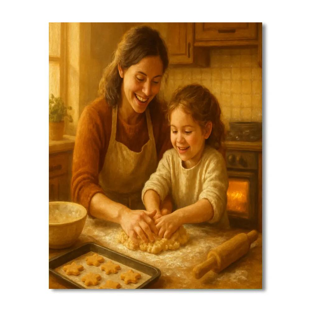 Baking Together Warmth Numbered painting kits