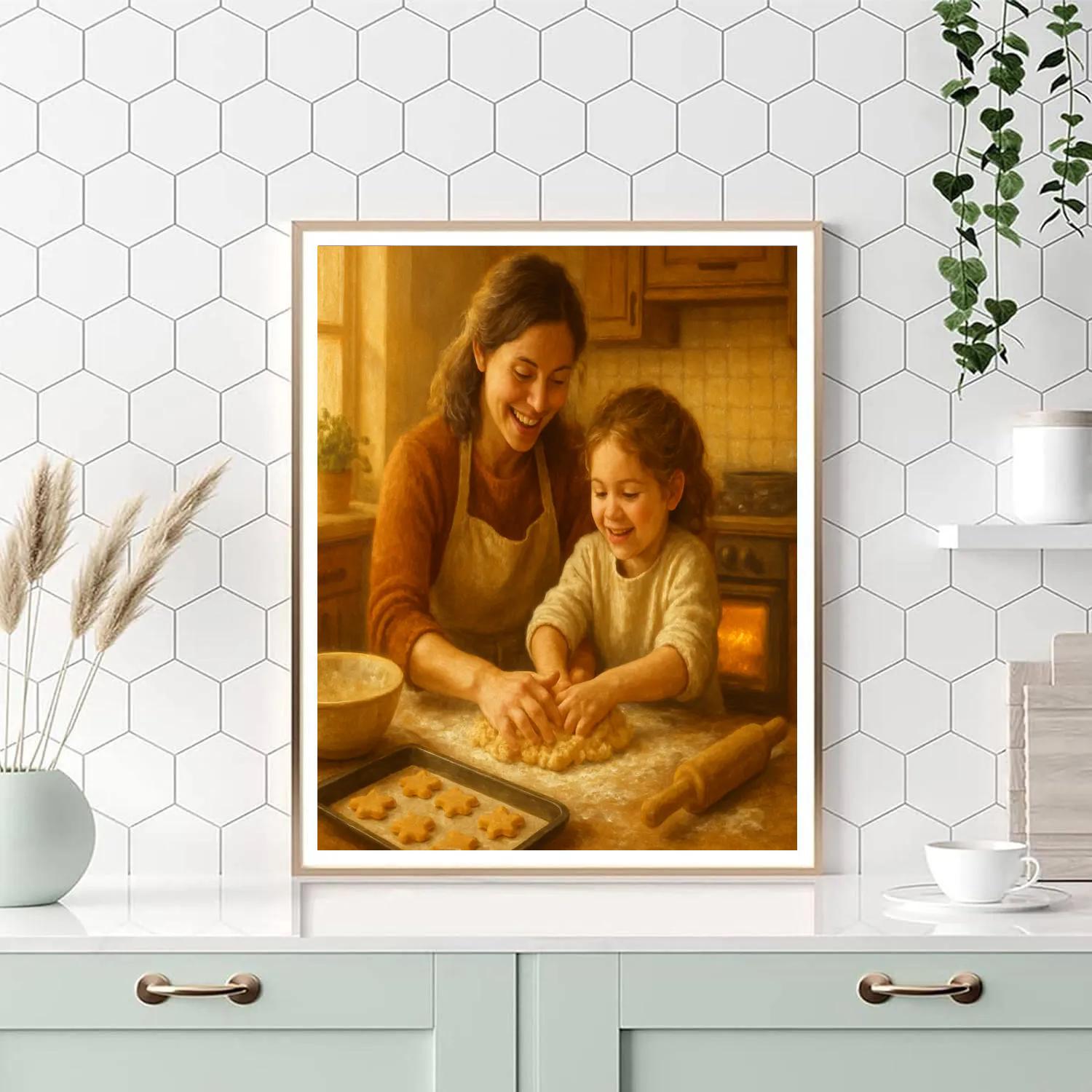 Baking Together Warmth Numbered painting kits