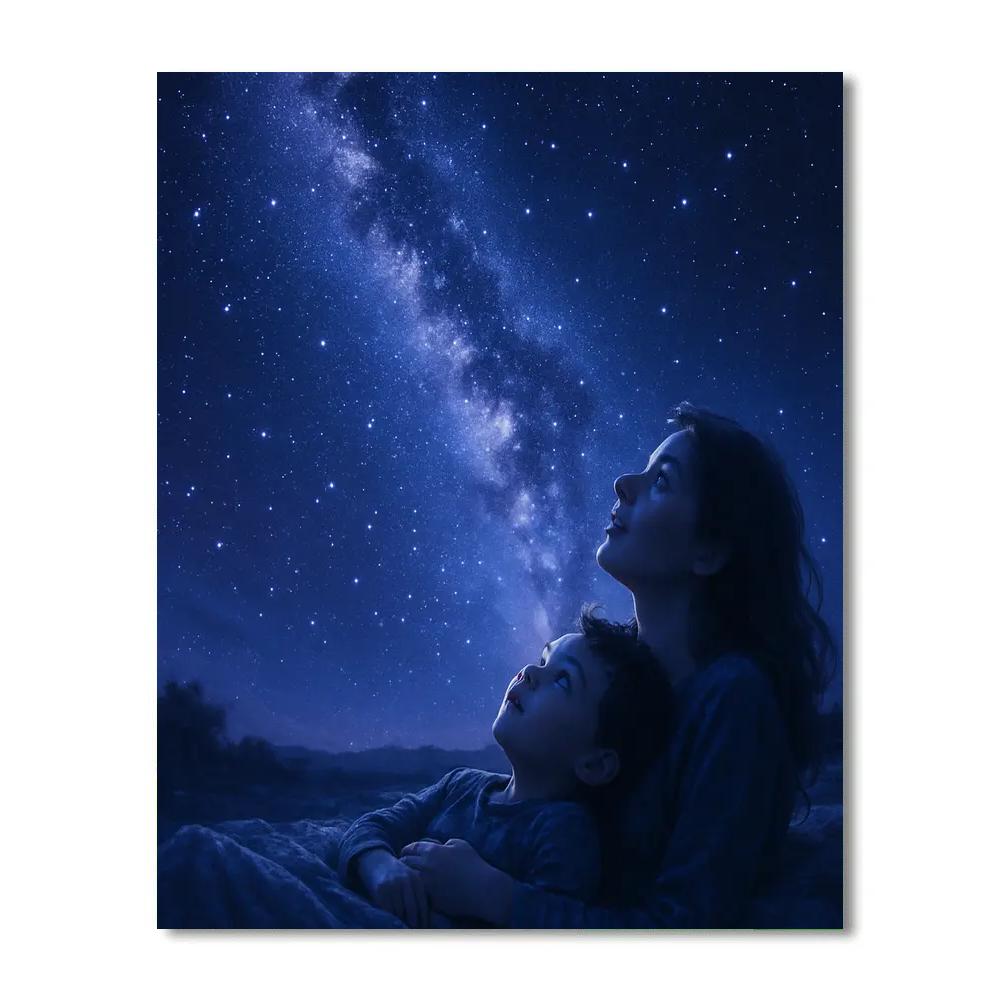 Mother And Child Star Gazing paint by number