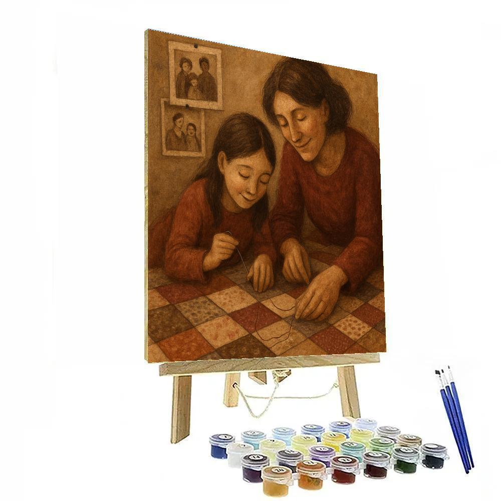 Patchwork Quilt Of Memories paint by color