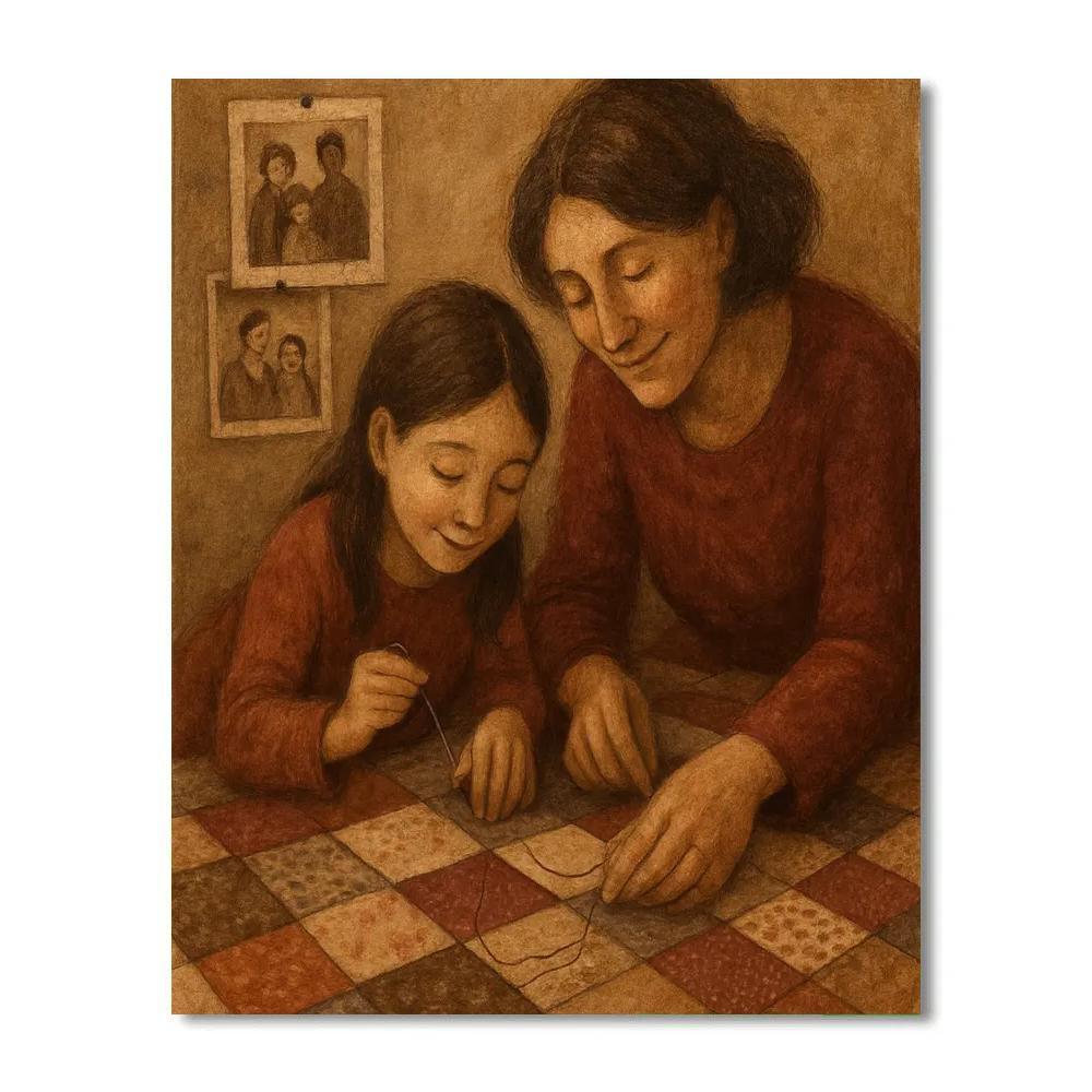 Patchwork Quilt Of Memories paint by color