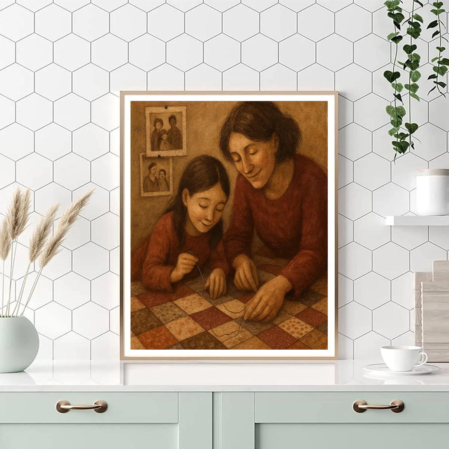 Patchwork Quilt Of Memories paint by color