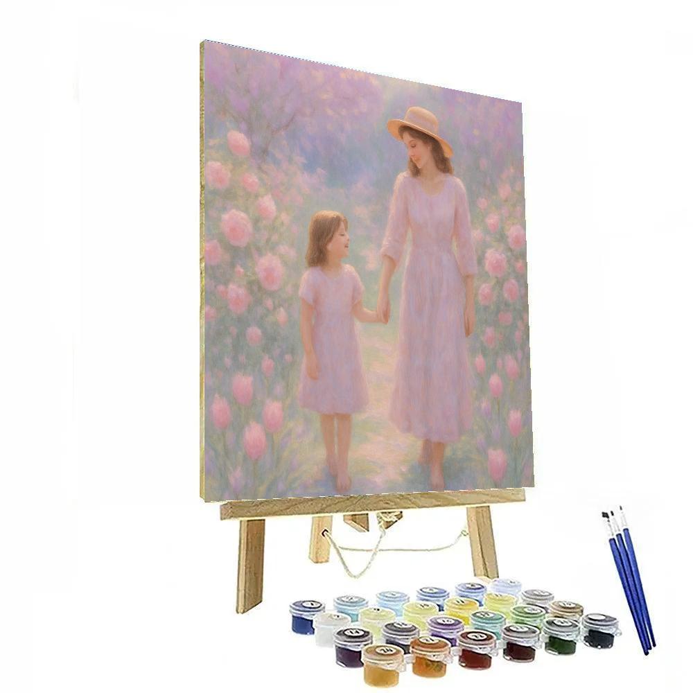 Garden Walk With Mom painting number kit