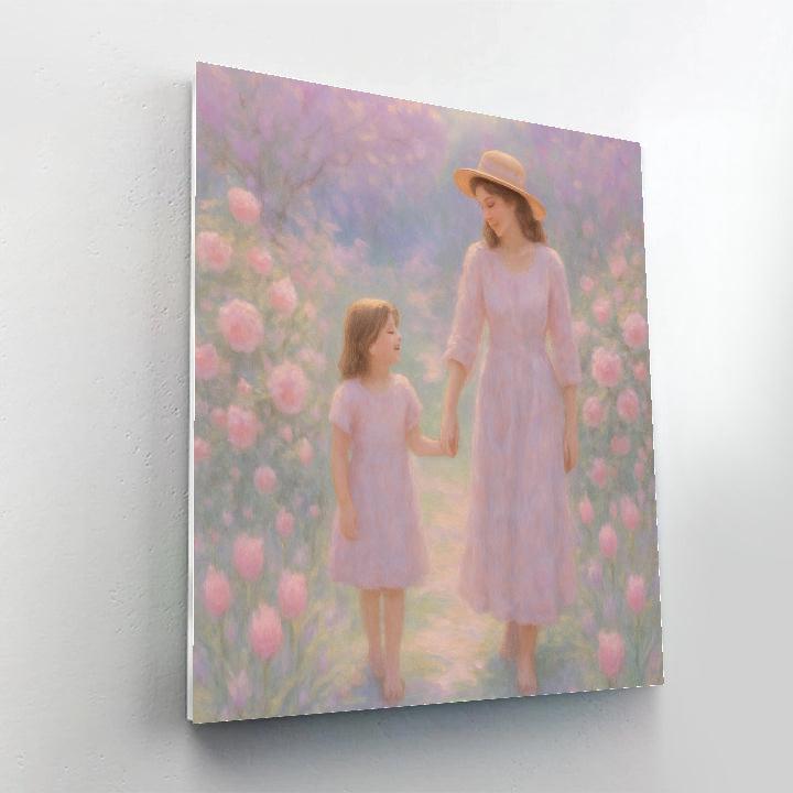 Garden Walk With Mom painting number kit