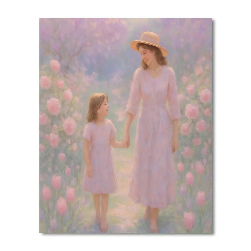 Garden Walk With Mom painting number kit