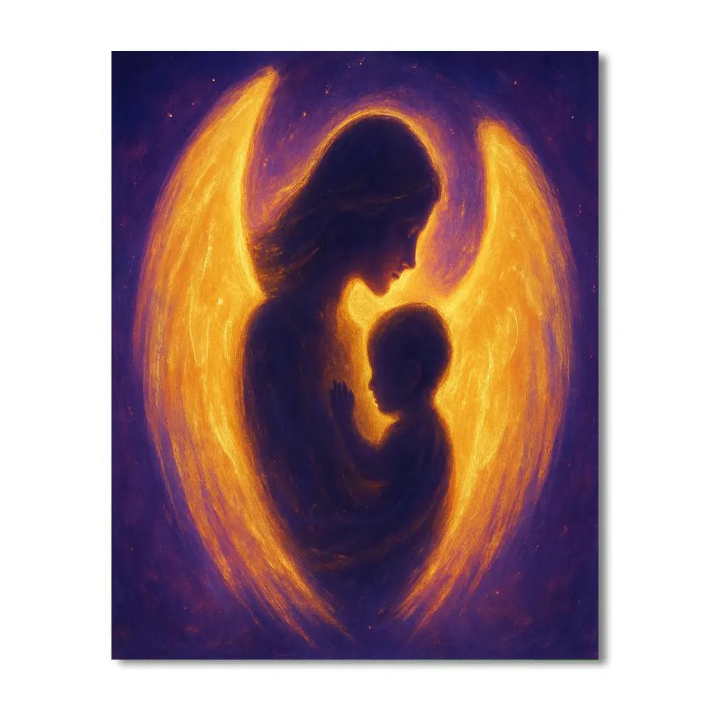Mothers Protective Wings paint by number
