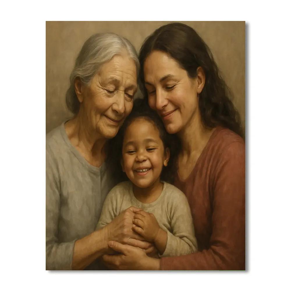 Generations Of Love Portrait Number painting