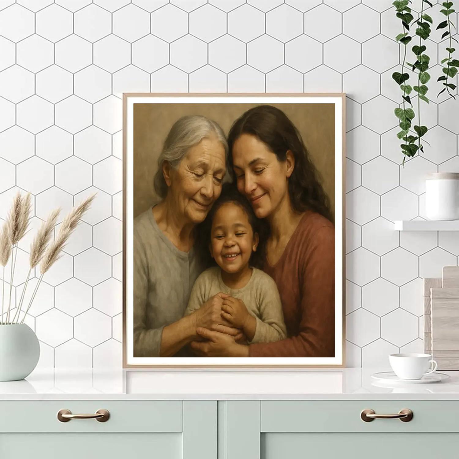Generations Of Love Portrait Number painting