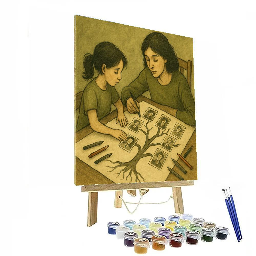 Sketching Family Tree Painting by numbers kit