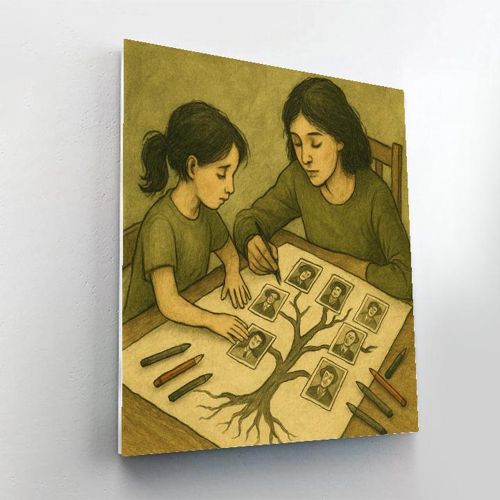 Sketching Family Tree Painting by numbers kit