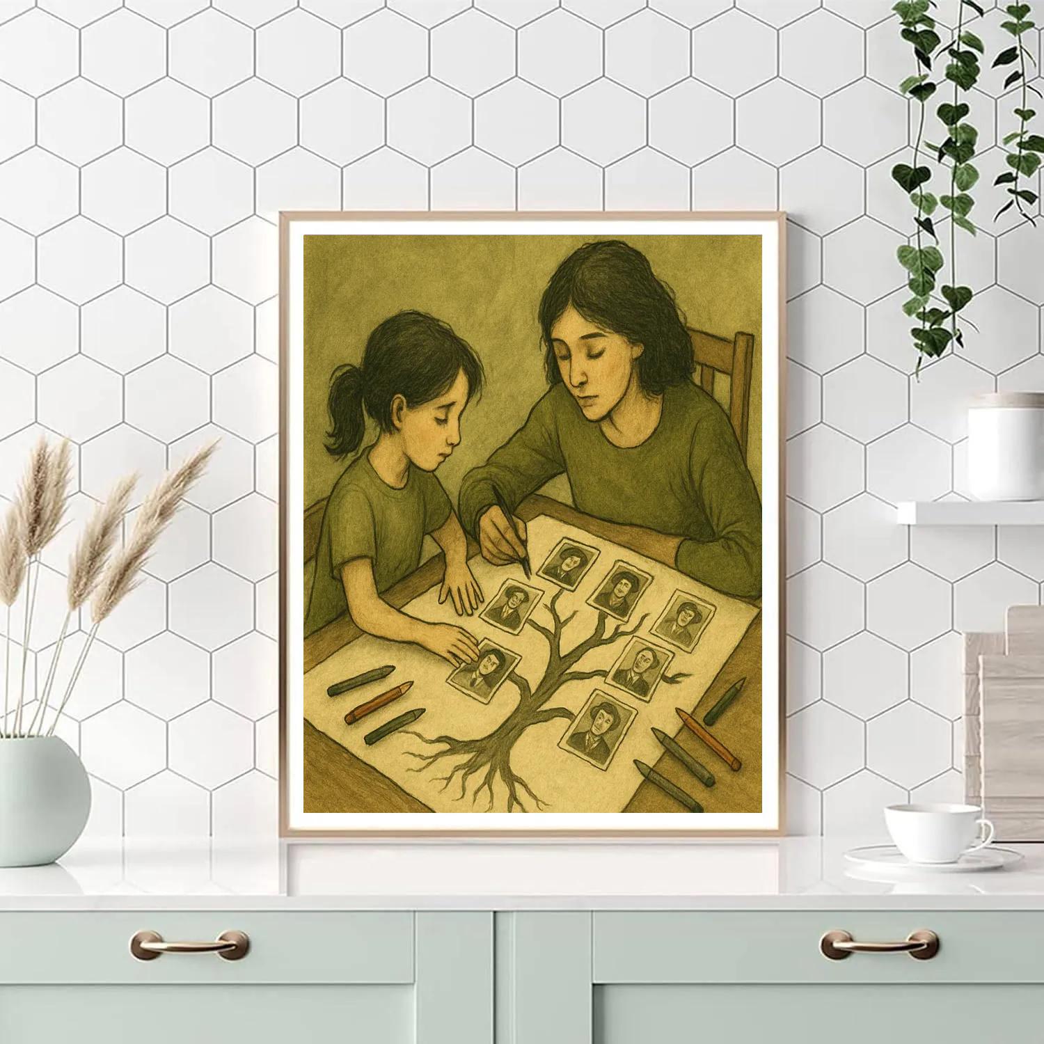 Sketching Family Tree Painting by numbers kit