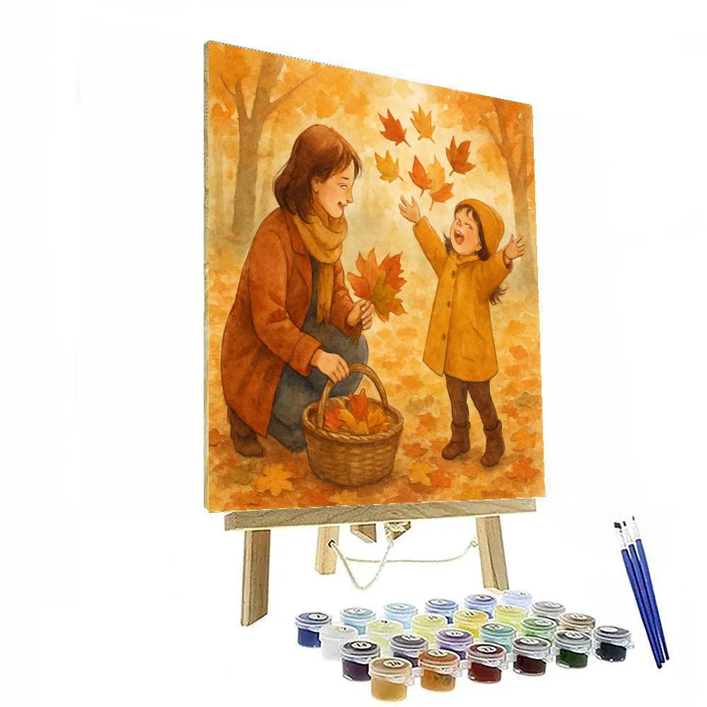 Autumn Leaf Collecting Paint by numbers art