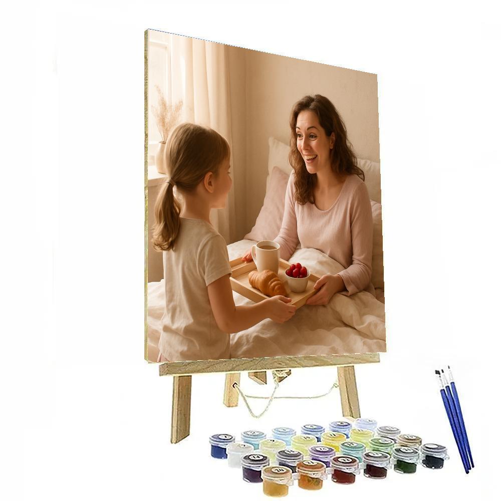 Breakfast In Bed Surprise DIY paint by numbers