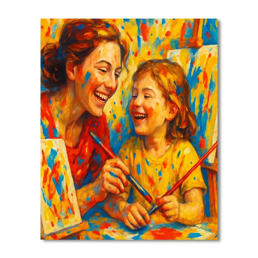 Painting Together On Canvas Numbered painting kits