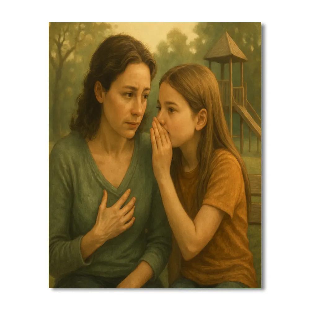 Park Bench Confidences DIY paint by numbers