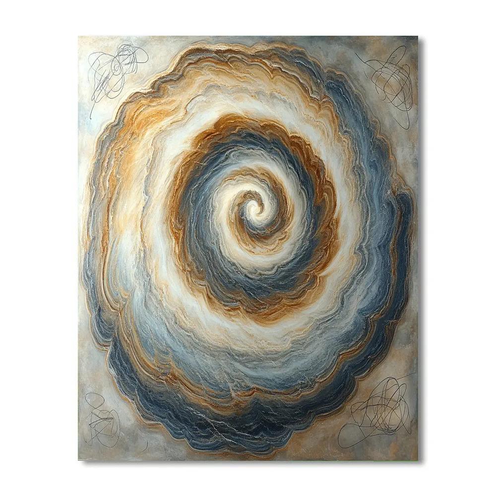 Michelangelo Inspired Celestial Spiral paint by color