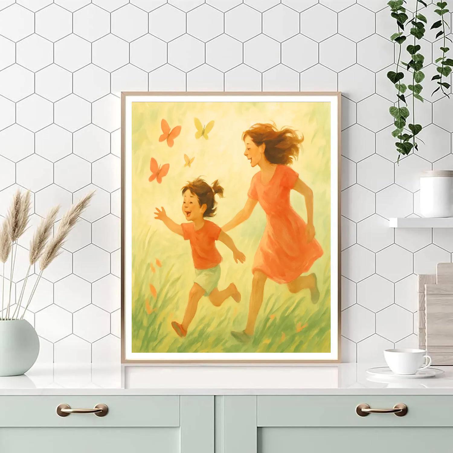 Butterfly Chasing Joy Paint by numbers art