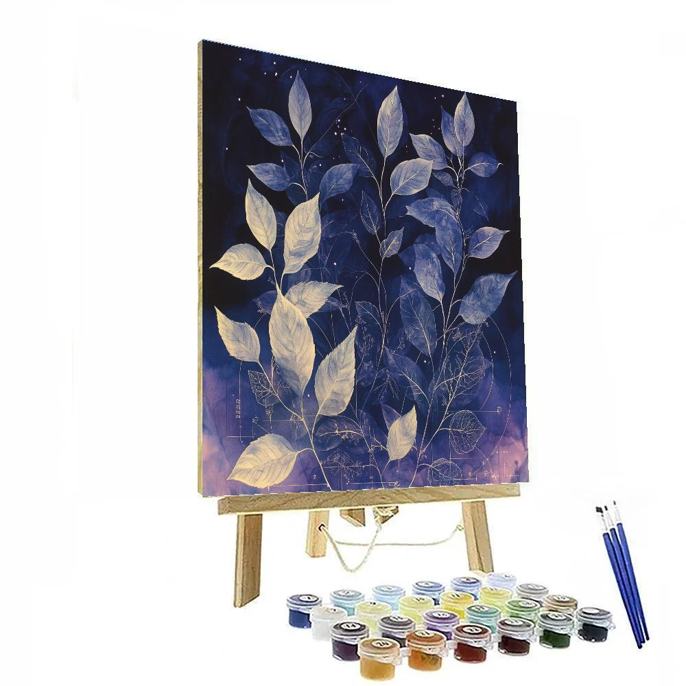 Leonardo Da Vinci Inspired Nebular Herbarium paint by color