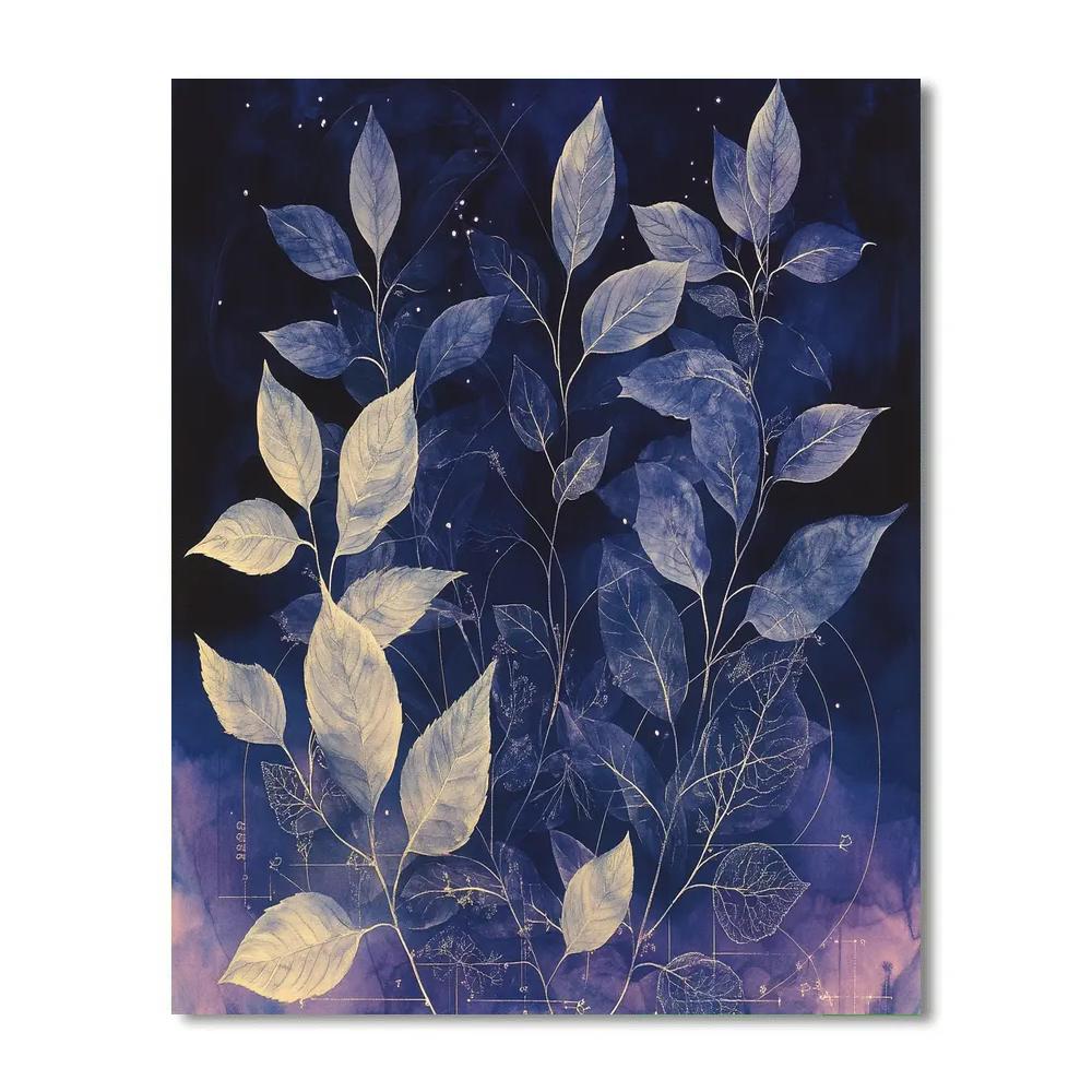 Leonardo Da Vinci Inspired Nebular Herbarium paint by color