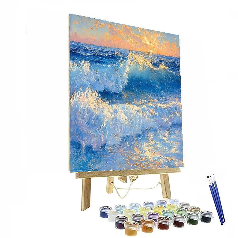 Edgar Degas Inspired Ocean Waves painting number kit