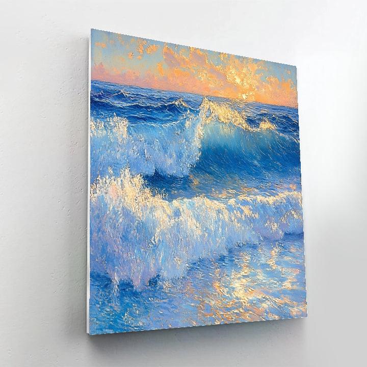 Edgar Degas Inspired Ocean Waves painting number kit