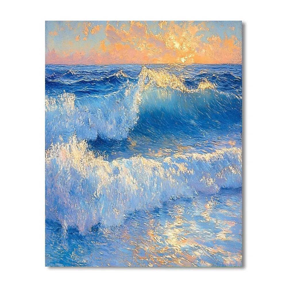 Edgar Degas Inspired Ocean Waves painting number kit