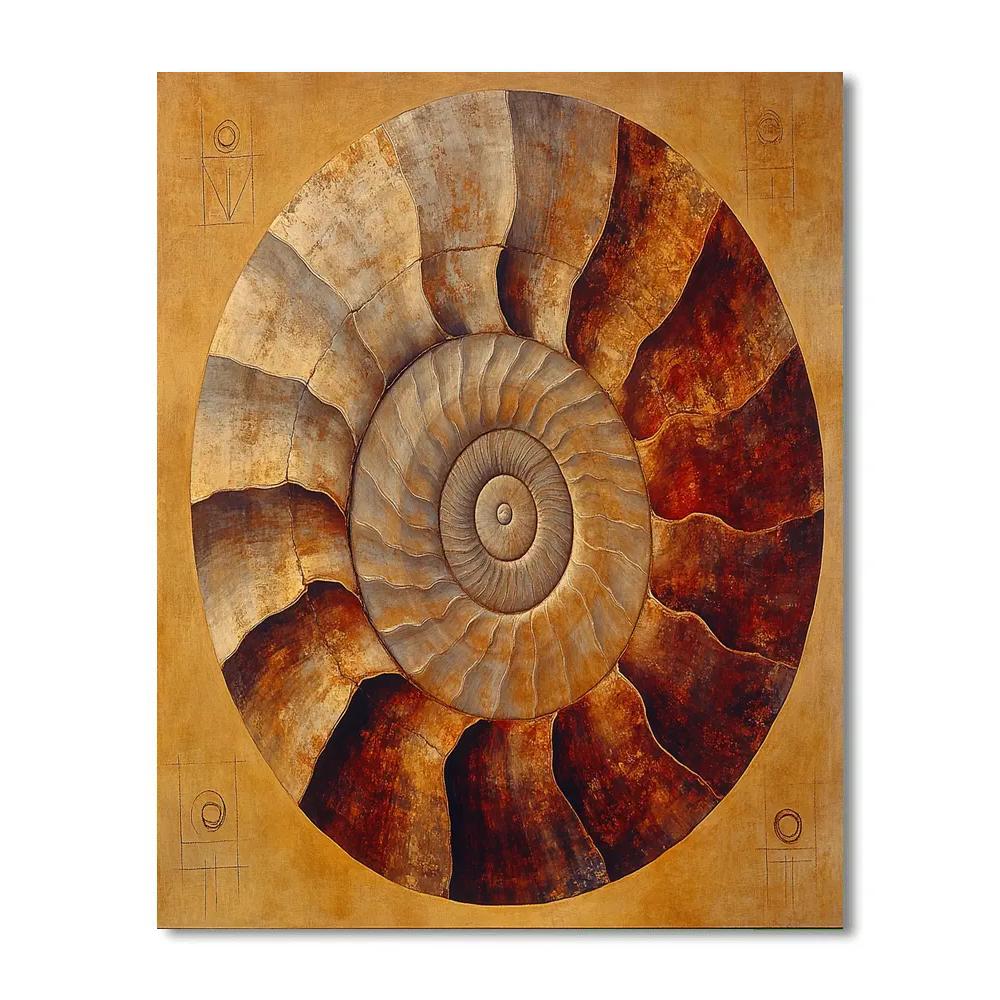 Michelangelo Inspired Fossil Helix paint by color