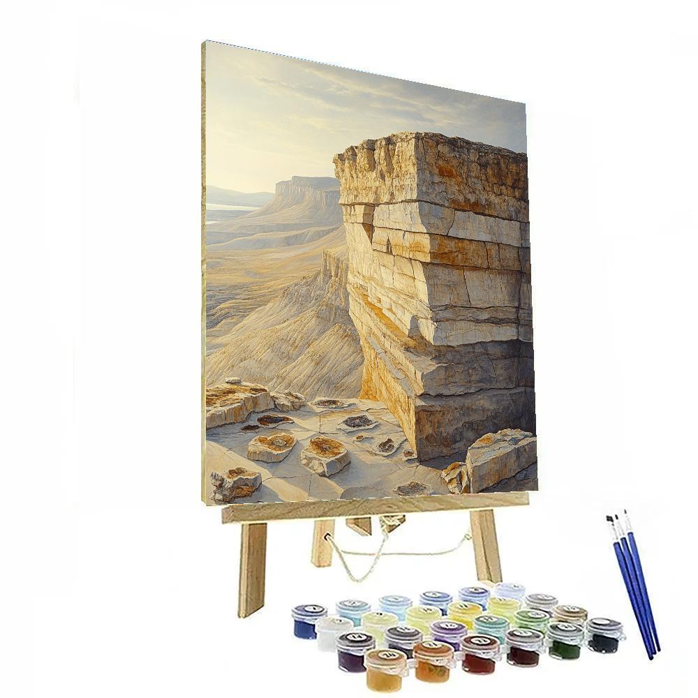 Leonardo Da Vinci Inspired Mountain Fossil Study Paint by numbers art