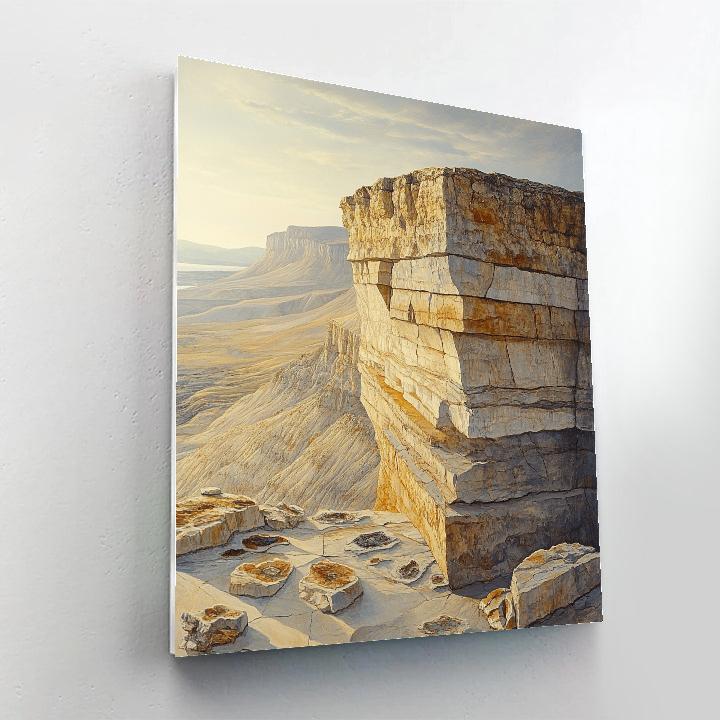 Leonardo Da Vinci Inspired Mountain Fossil Study Paint by numbers art
