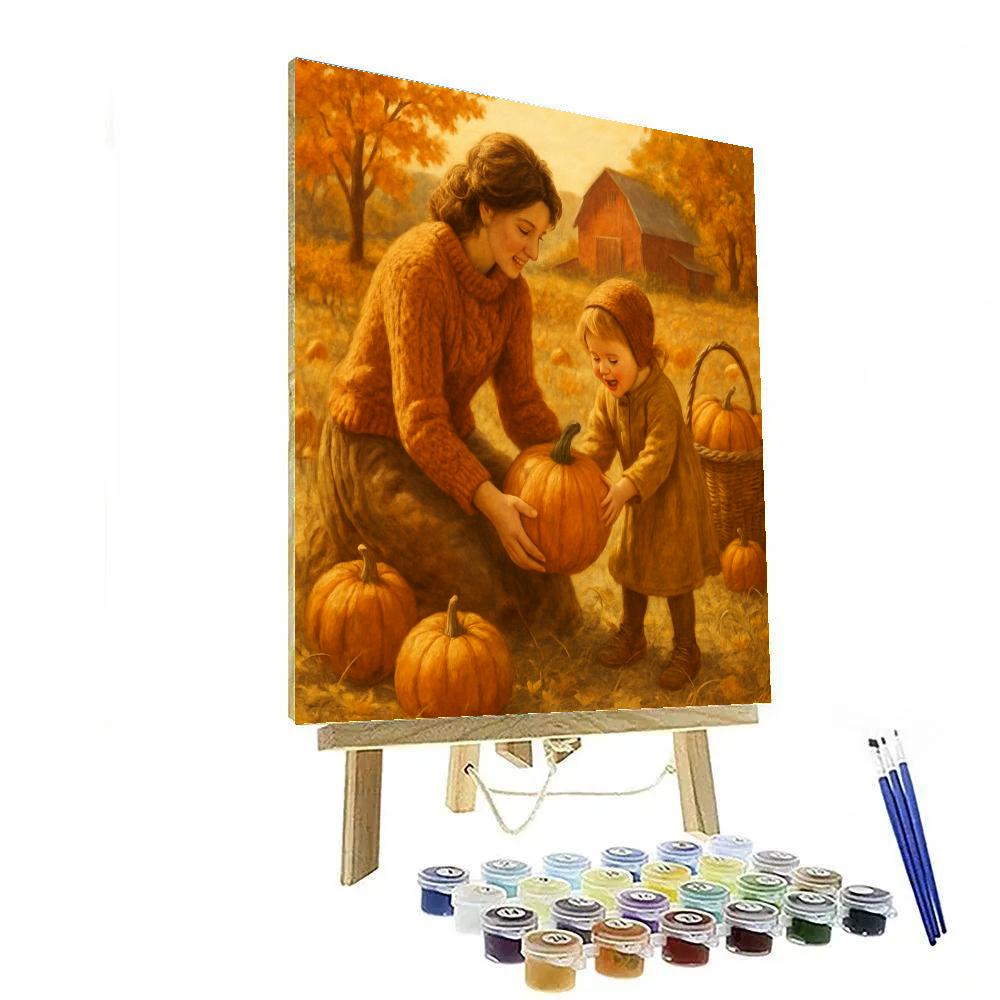 Harvesting Together In Fall Paint by numbers kits