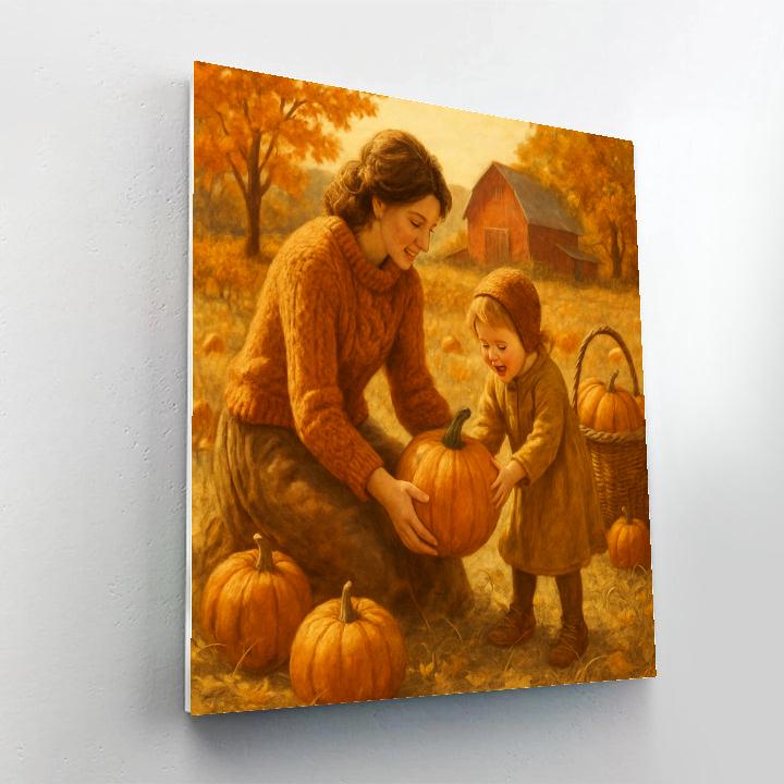 Harvesting Together In Fall Paint by numbers kits