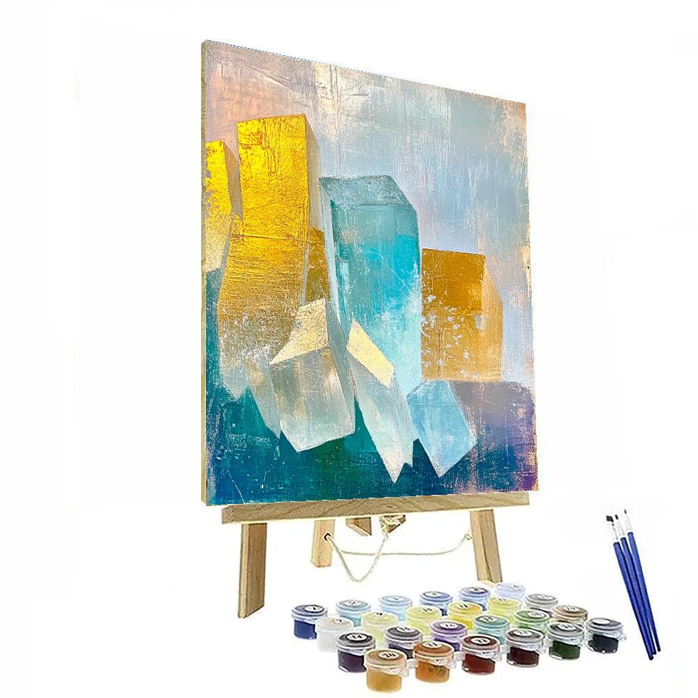 Edgar Degas Inspired Crystal Aurora paint by color