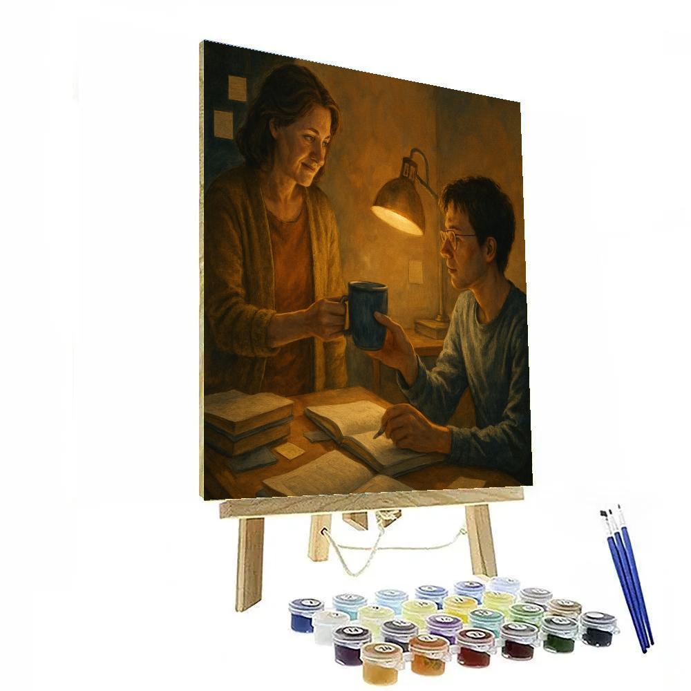 Late Night Study Snack paint by numbers