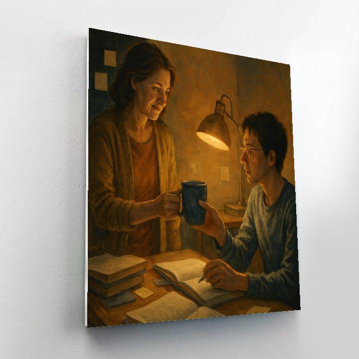 Late Night Study Snack paint by numbers