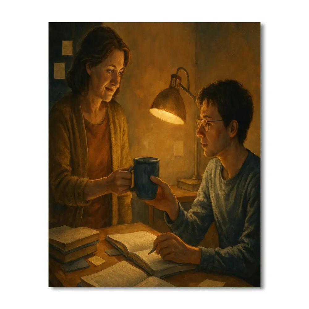 Late Night Study Snack paint by numbers